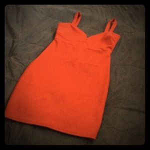 Red mini dress